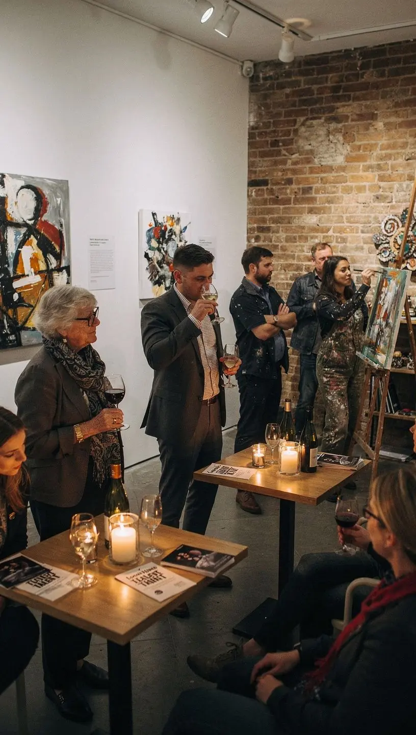 Art gallery showcasing local artists and exhibitions.