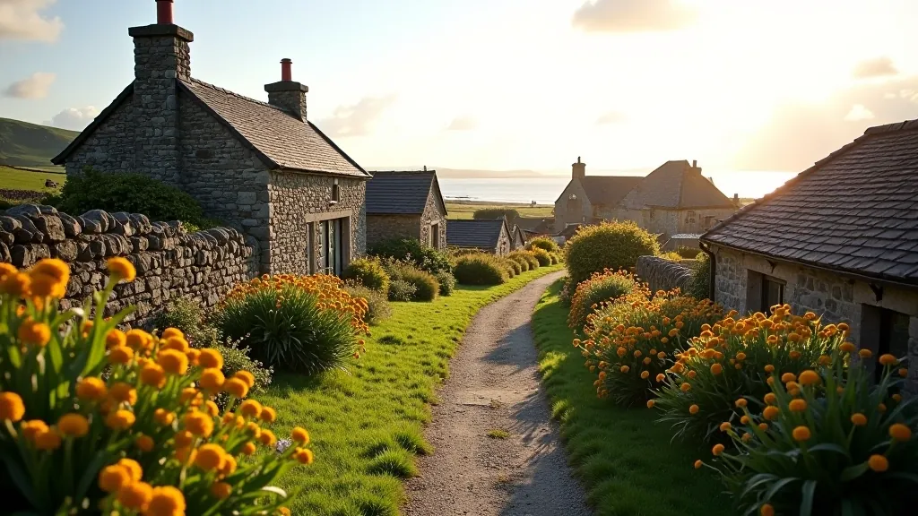 Traditional stone village settlement on Inishmore
